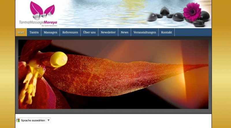 Screenshot Webseite Tantramassage Moraya