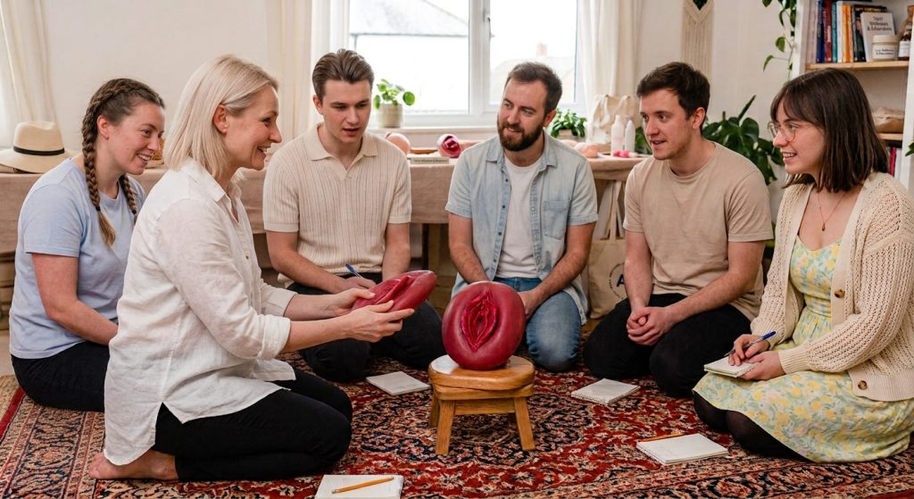 Workshop: Demonstration einer Yonimassage am Silikonmodell