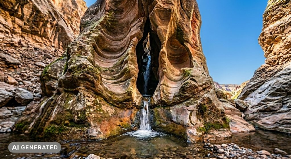 Symbolbild für Squirting, Bach in Felsen